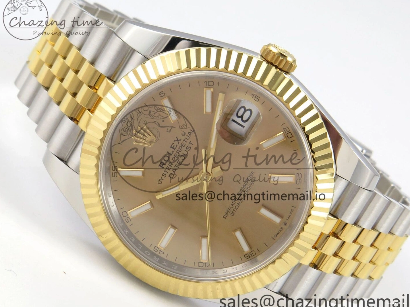 1227 DateJust 41 126333 SS YG ARF 1:1 Best Edition YG Stick Dial on Jubilee Bracelet SH3235 (Weighted) Effortless 216